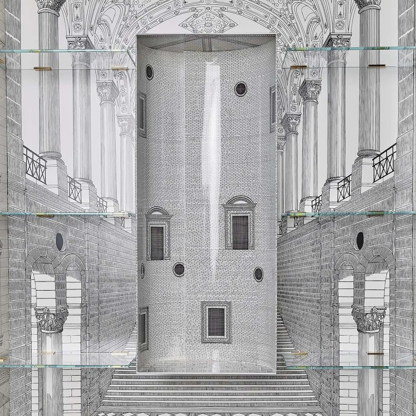 Architettura Trumeau bianco e nero