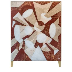 Armadietto basso rosa Marble Esplosione