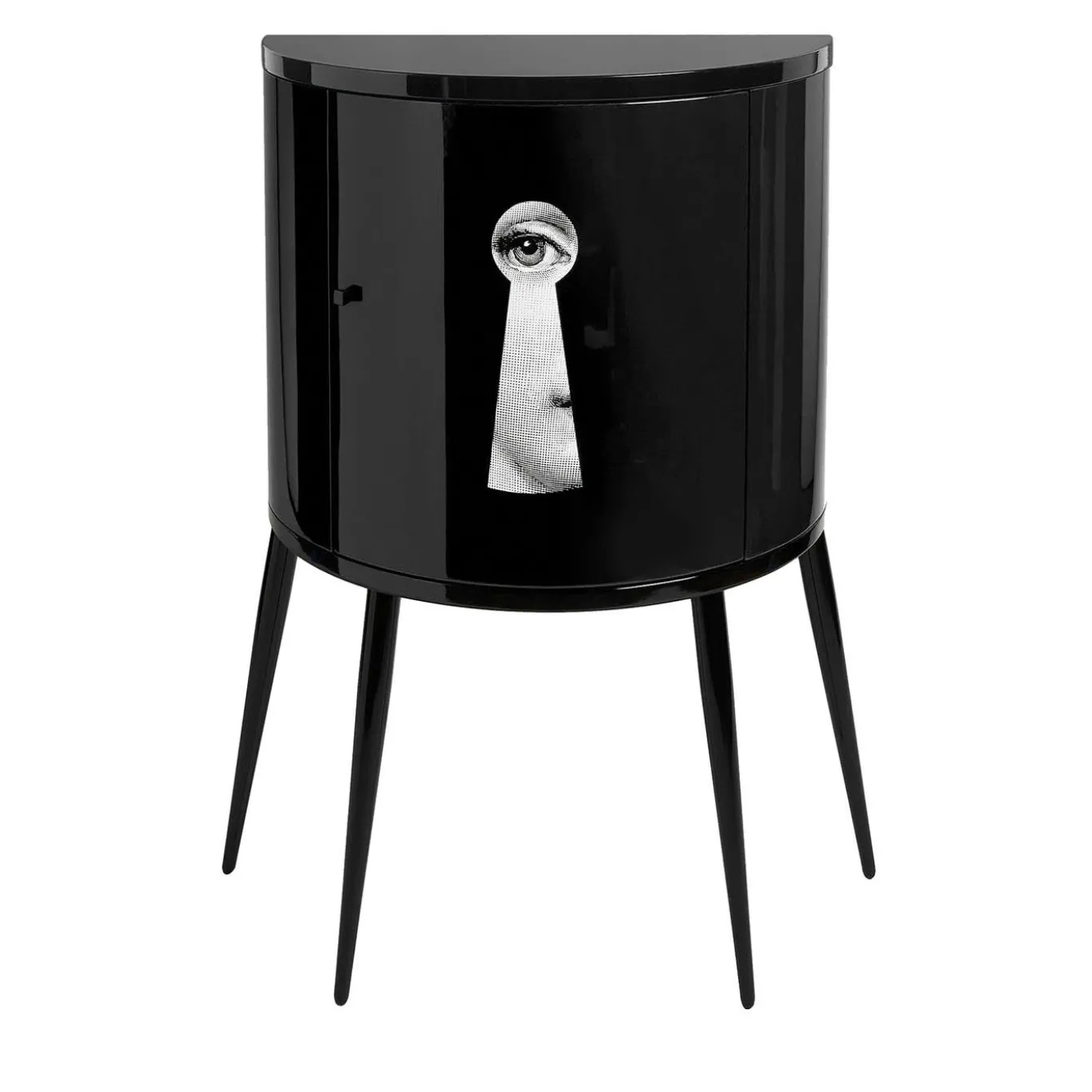 Armadietto curvo nero Serratura