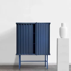 Armadio a 2 ante in MDF Curl Petrol Blue