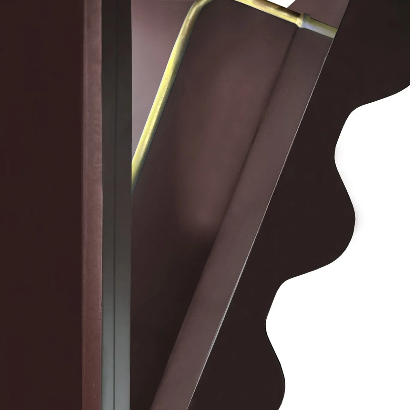Armadio a 2 ante in MDF rosso vino Curl