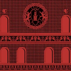 Armadio alto rosso Facciata Quattrocentesca