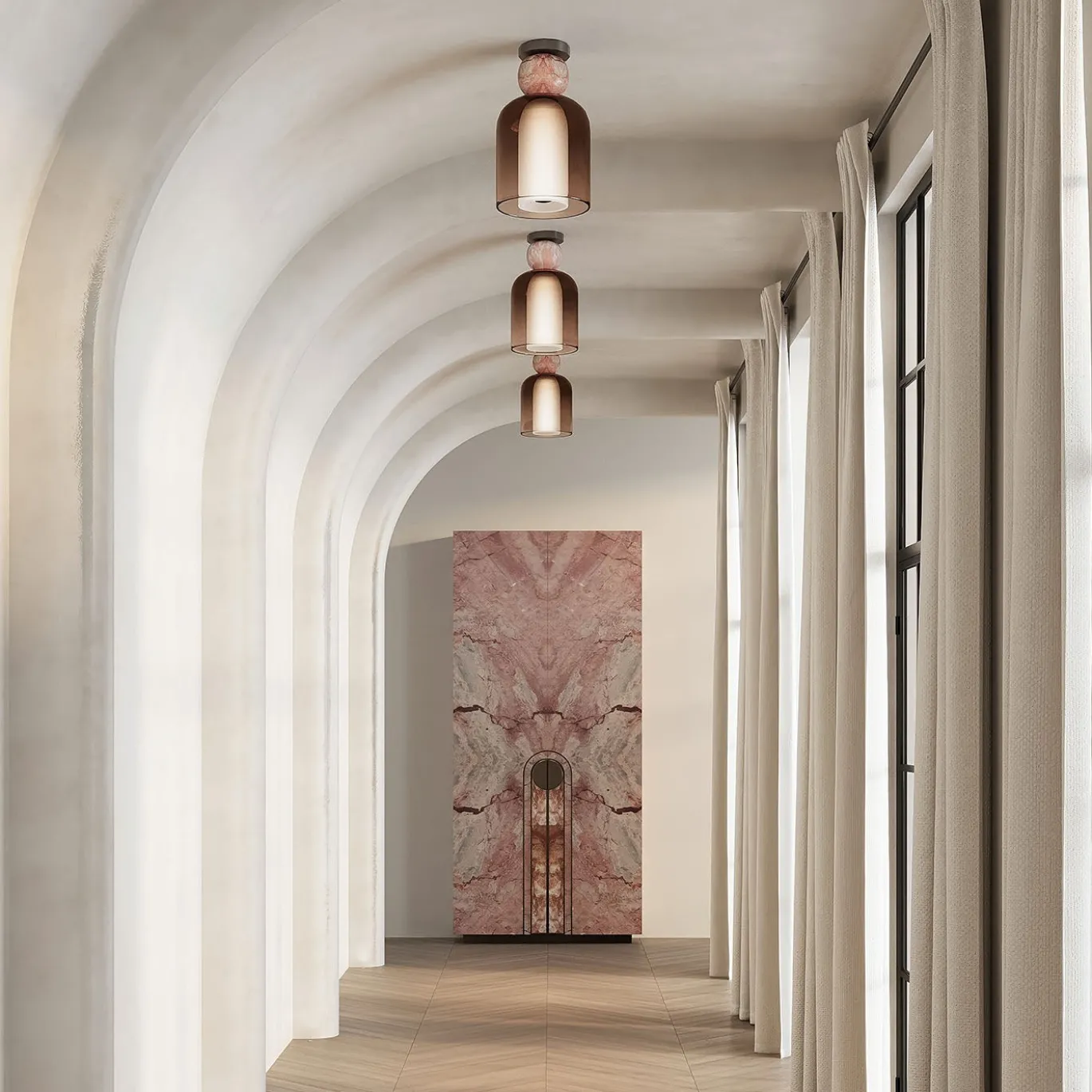Armadio Aurelia in Marmo Siena Rosa di Sheree Stuart Design #