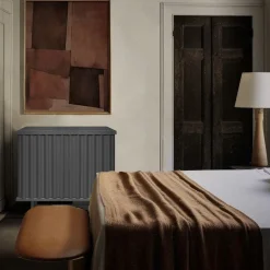 Armadio Curl in MDF Grigio Ardesia a 2 porte