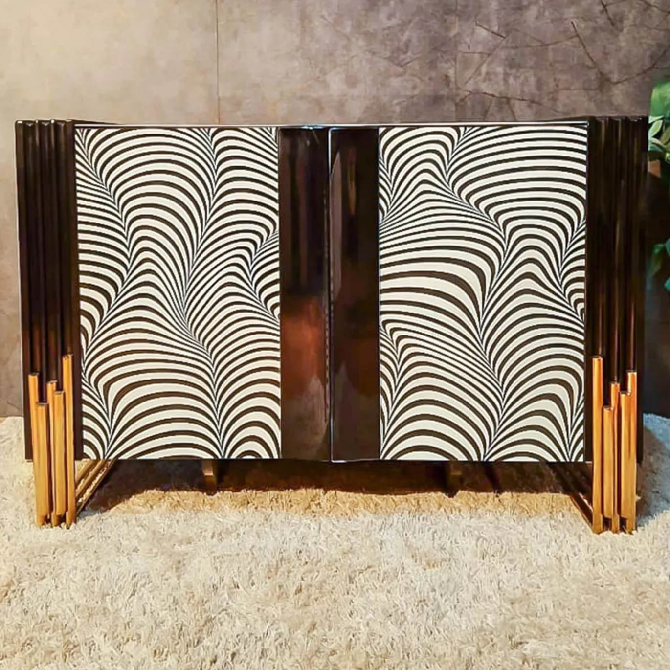 Armadio 3D in bianco e nero