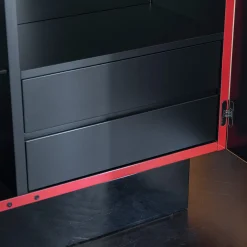 Armadio La Roue nero e rosso