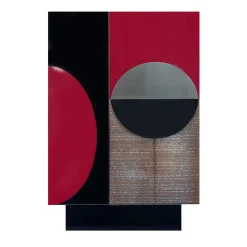 Armadio La Roue nero e rosso