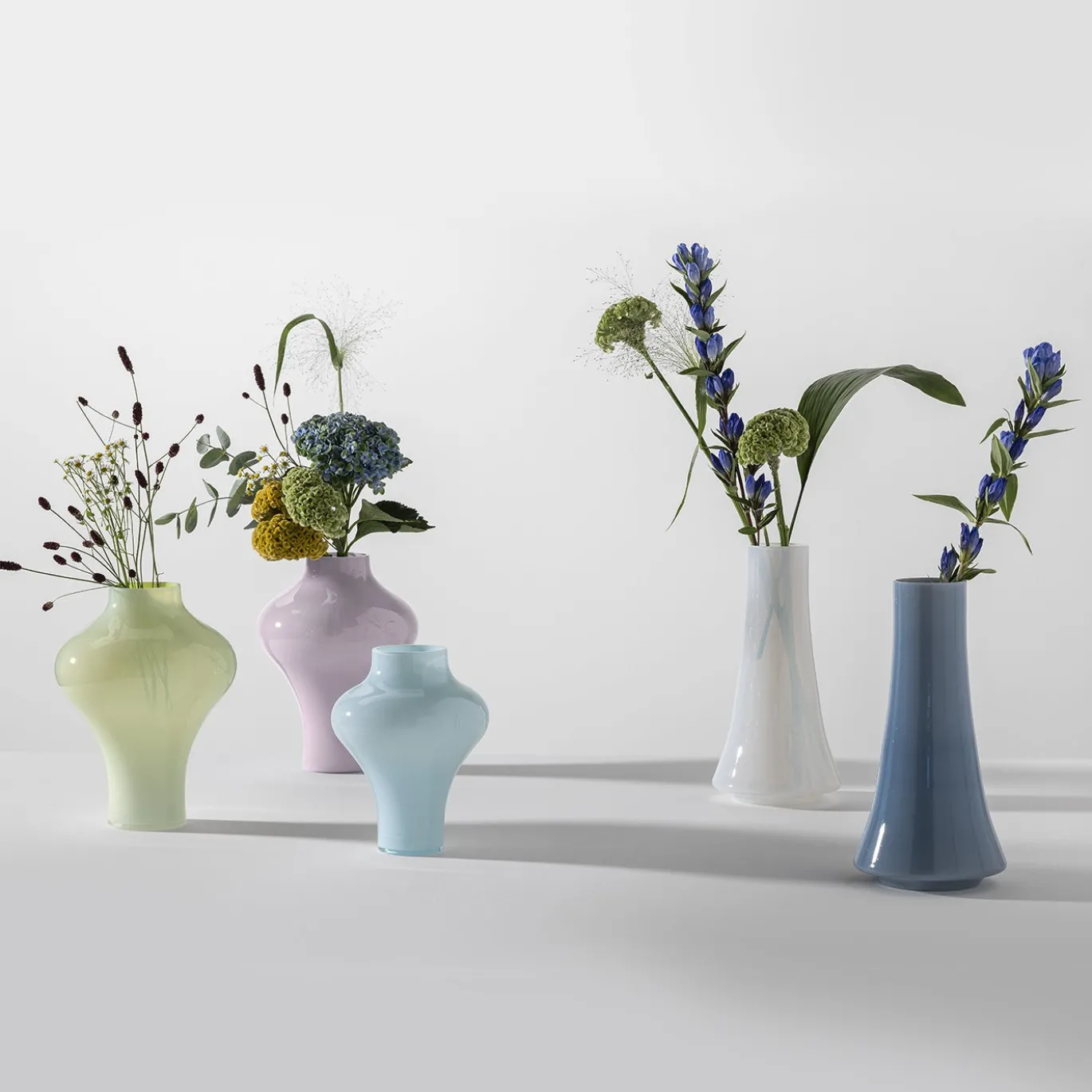 AS 17 Vaso Medio Opalino Liscio Celeste