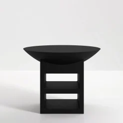 Atlante Black Walnut Wood Side Table