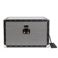 Baule piccolo Optical con borchie Nero Notte