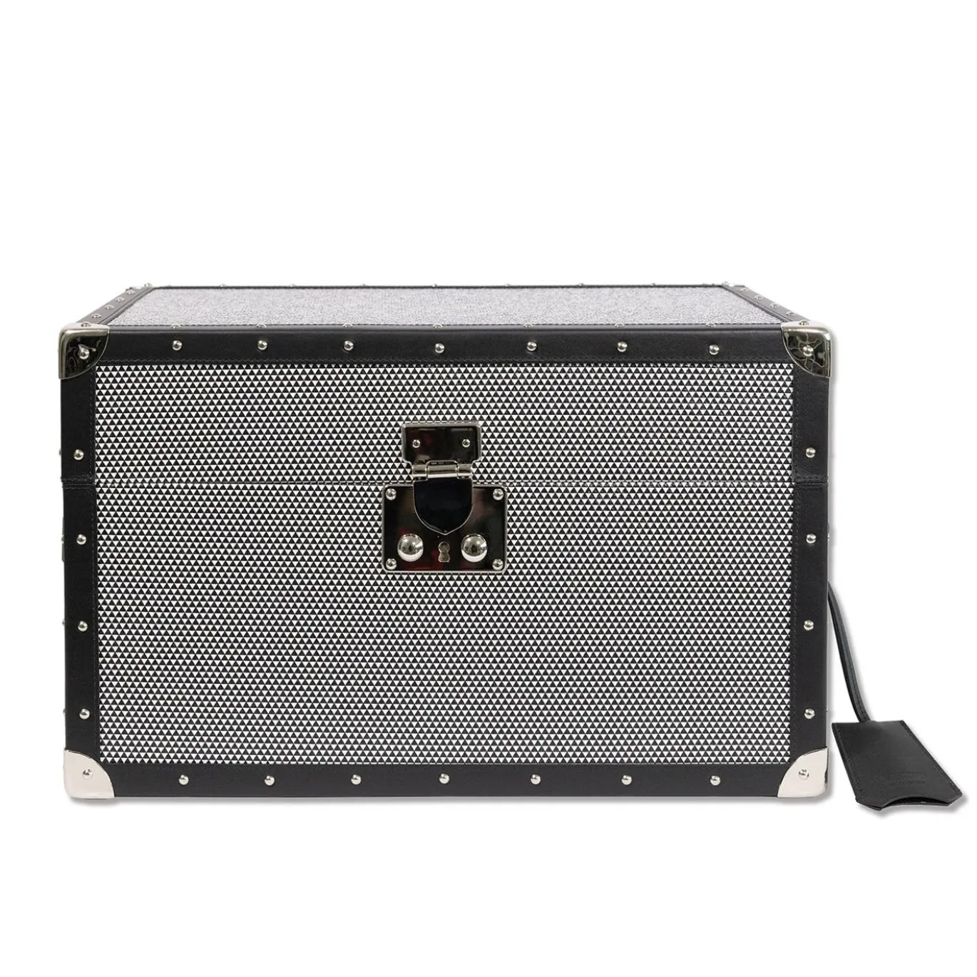 Baule piccolo Optical con borchie Nero Notte