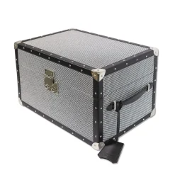Baule piccolo Optical con borchie Nero Notte