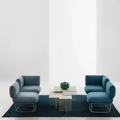 Bernard Poltroncina angolare blu chiaro