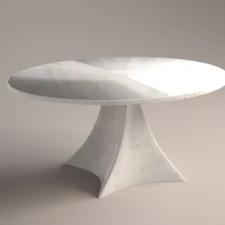 Bianca Tavolo rotondo bianco di Carrara