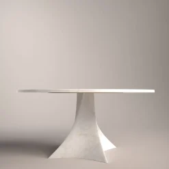 Bianca Tavolo rotondo bianco di Carrara