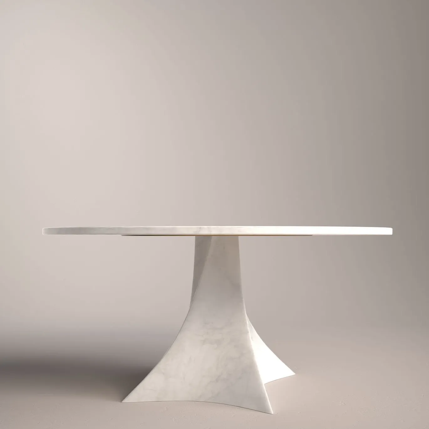 Bianca Tavolo rotondo bianco di Carrara