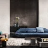 370 Bolid Divano di lusso in pelle blu Nabuk di Gianluigi Landoni