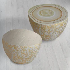 BonBon Tavolino irregolare dorato e beige #1