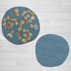 BonBon Tavolino irregolare dorato e blu polvere