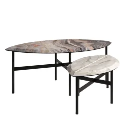 Book 1&2 arabescato and calacatta marble coffee tables