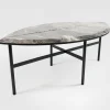 Book 1 gray Arabescato marble coffee table