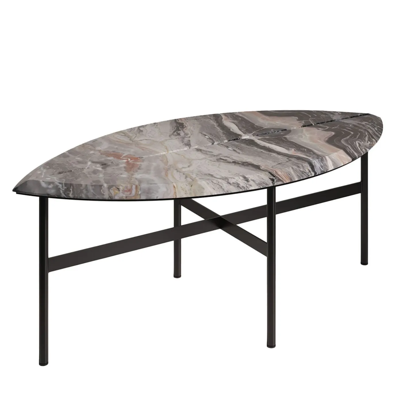 Book 1 gray Arabescato marble coffee table