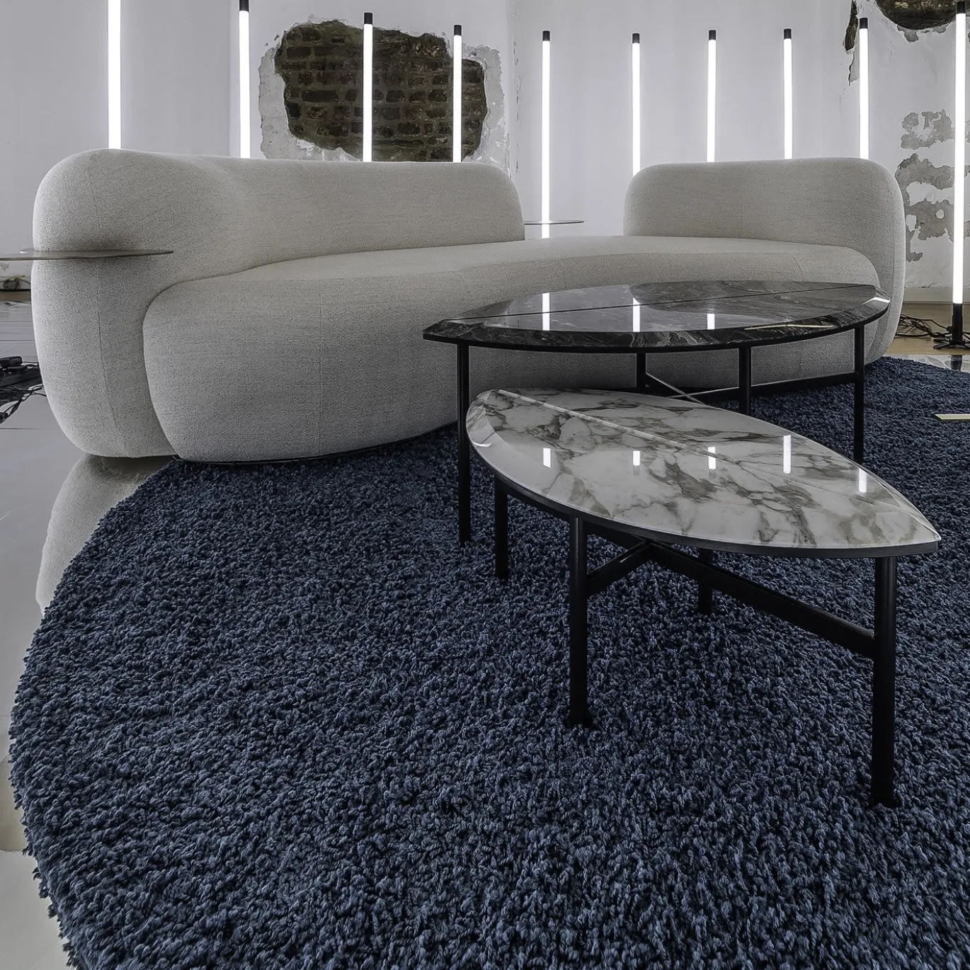 Book 2 white calacatta marble coffee table