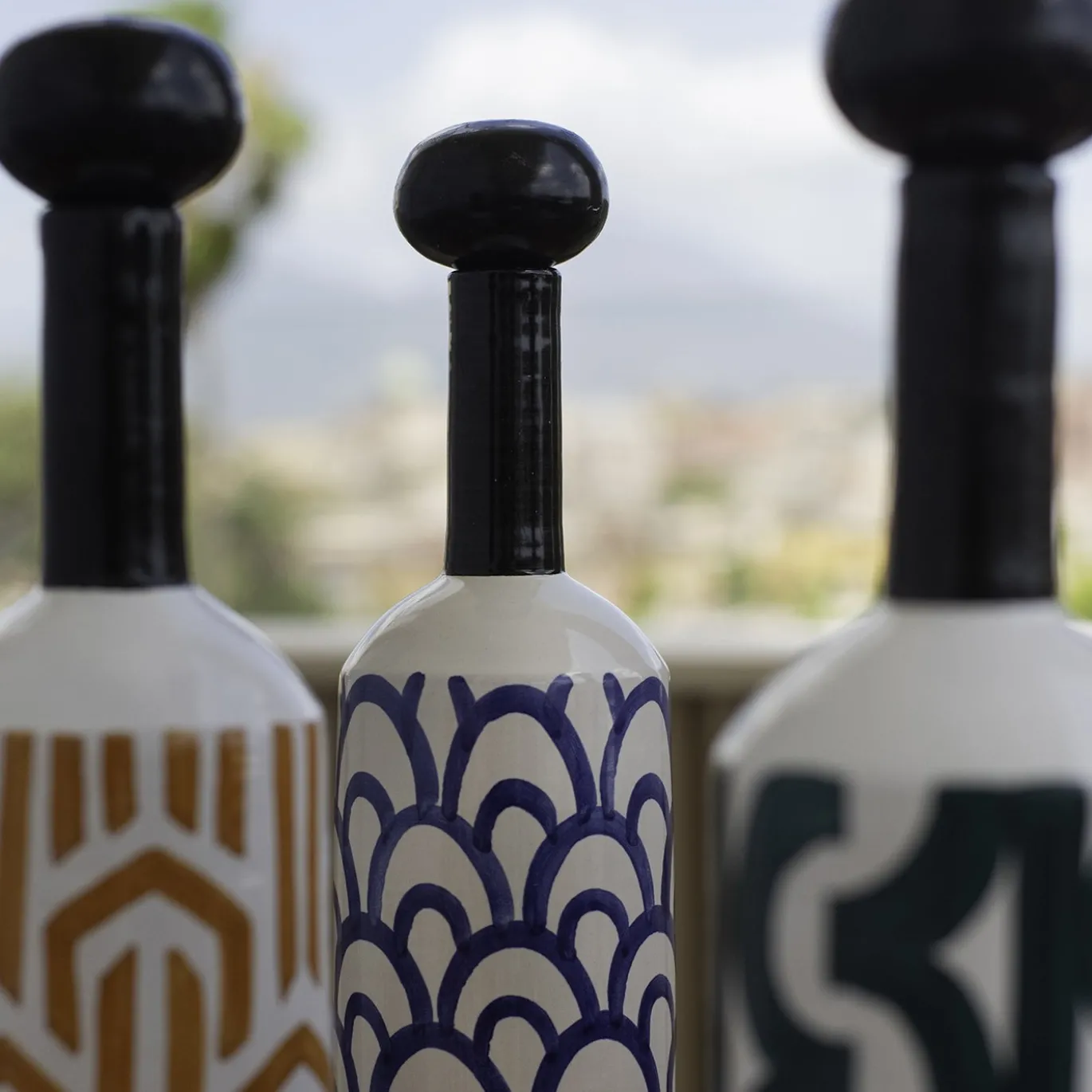 Bottiglia Decorativa Bauhaus Blu