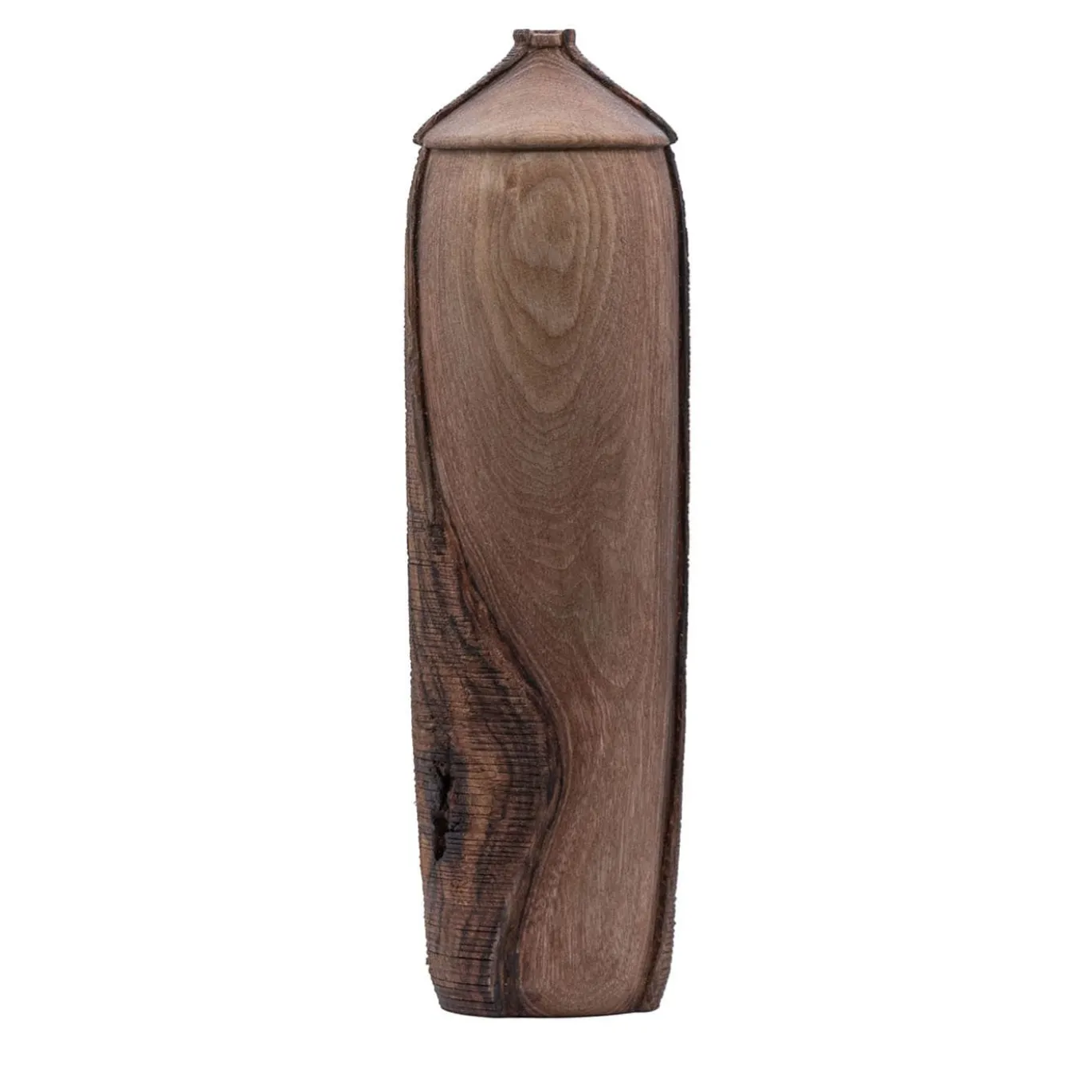 Bottiglia decorativa in legno Abbraccio