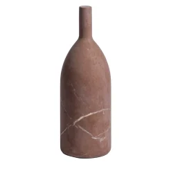 Bottiglia Decorativa Omaggio a Morandi Scultura in Marmo Rosso Collemandina