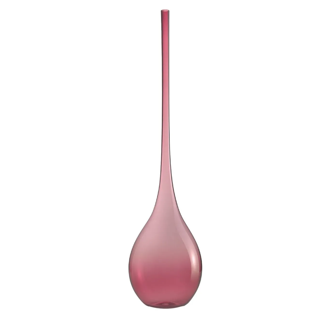 Bottiglia Decorativa Vaso Bolle a Goccia Rosso Rubino in Vetro di Murano