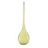 Bottiglia Decorativa Vaso Bolle Verde Acido in Vetro Soffiato