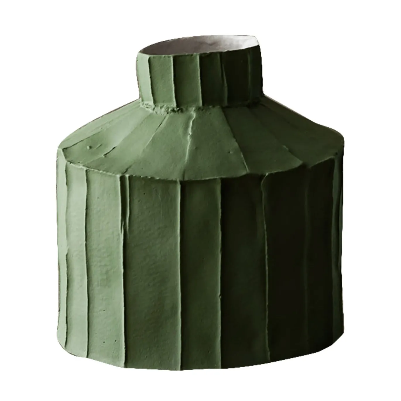 Bottiglia Decorativa Vaso FIDE Corteccia B4/Basilico in Ceramica Verde