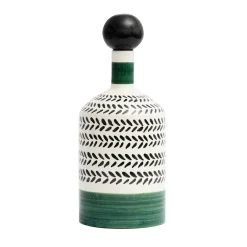 Bottiglia verde decorativa Virgo con coperchio