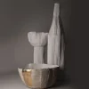 Bowl Cartoccio B17/Sabbia Chiaro con inserto dorato