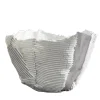 Bowl Cartoccio in ceramica bianca con inserto grigio