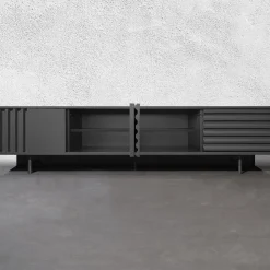 B-SIDE Credenza a 4 ante grigio ardesia