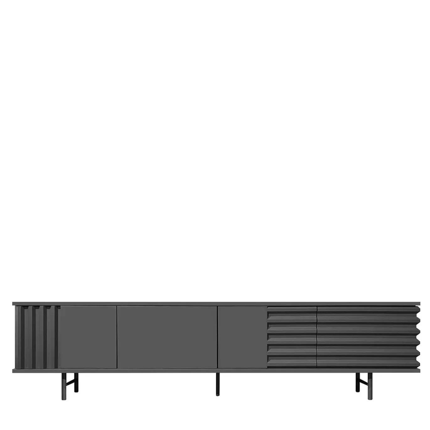 B-SIDE Credenza a 4 ante grigio ardesia