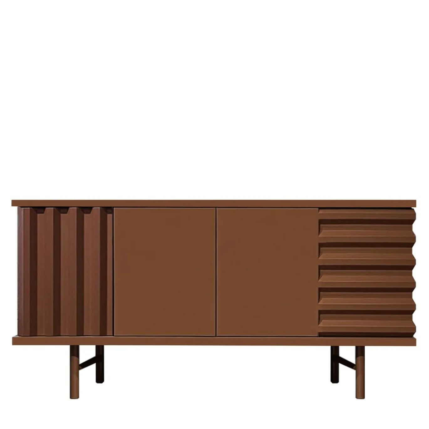 B-Side Credenza a 2 ante in MDF color marrone ruggine