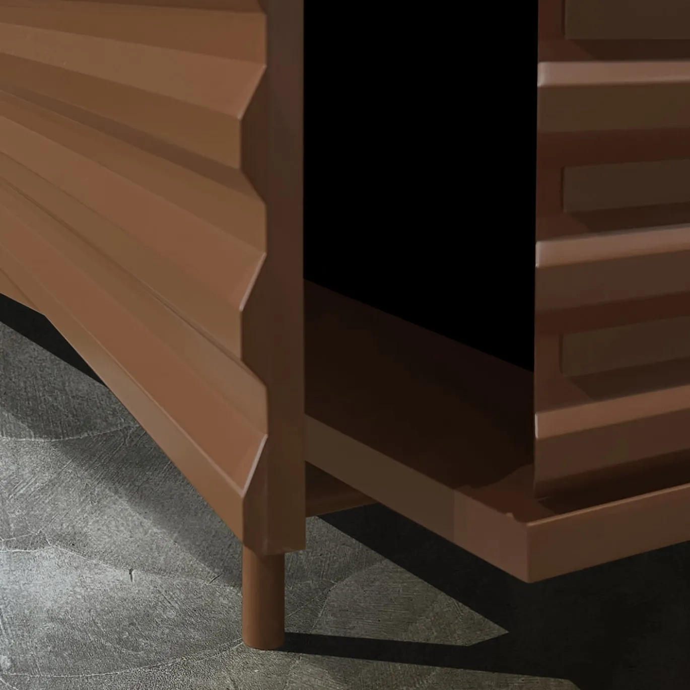 B-Side Credenza a 2 ante in MDF color marrone ruggine