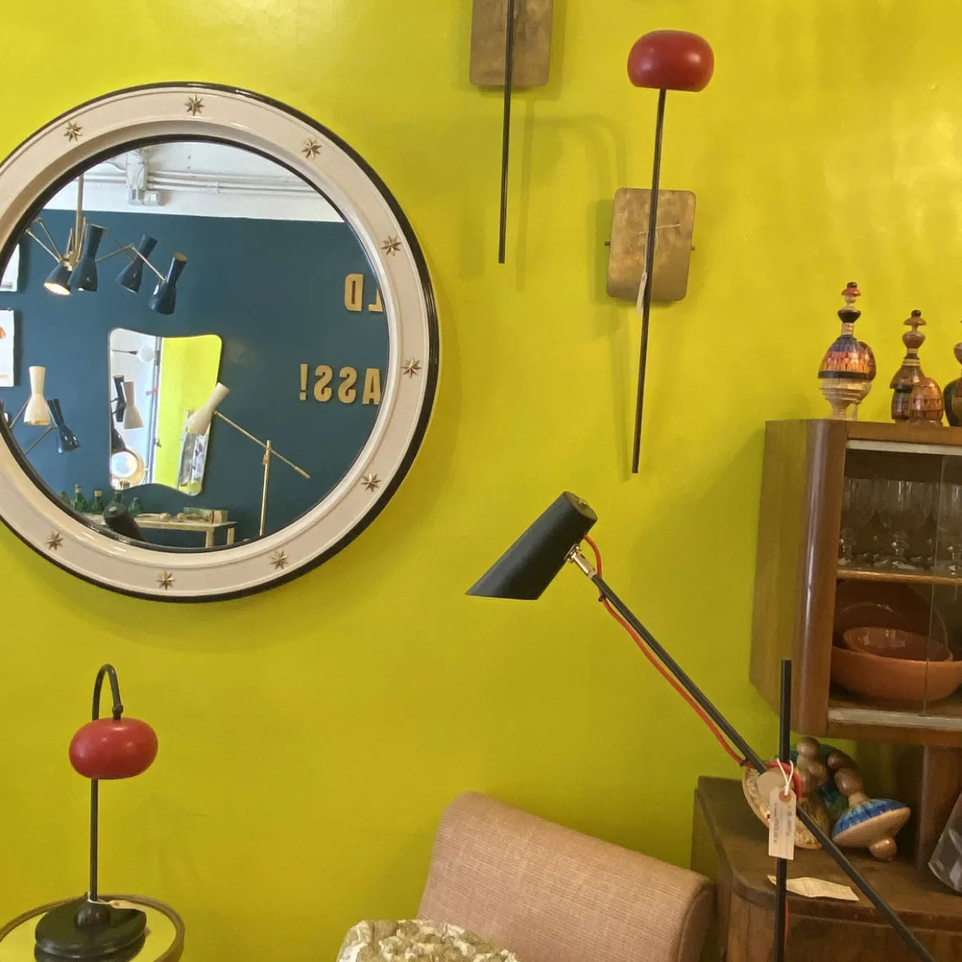 B'Tulip Nero e giallo Sconce