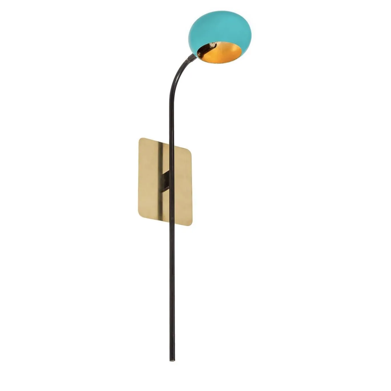 B'Tulip Sconce turchese e foglia d'oro