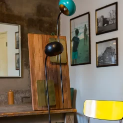 B'Tulip Sconce turchese e foglia d'oro