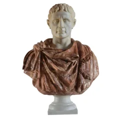 Busto in marmo dell'imperatore Ottaviano Augusto