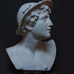 Busto Mercurio in Gesso Bianco