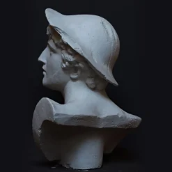 Busto Mercurio in Gesso Bianco
