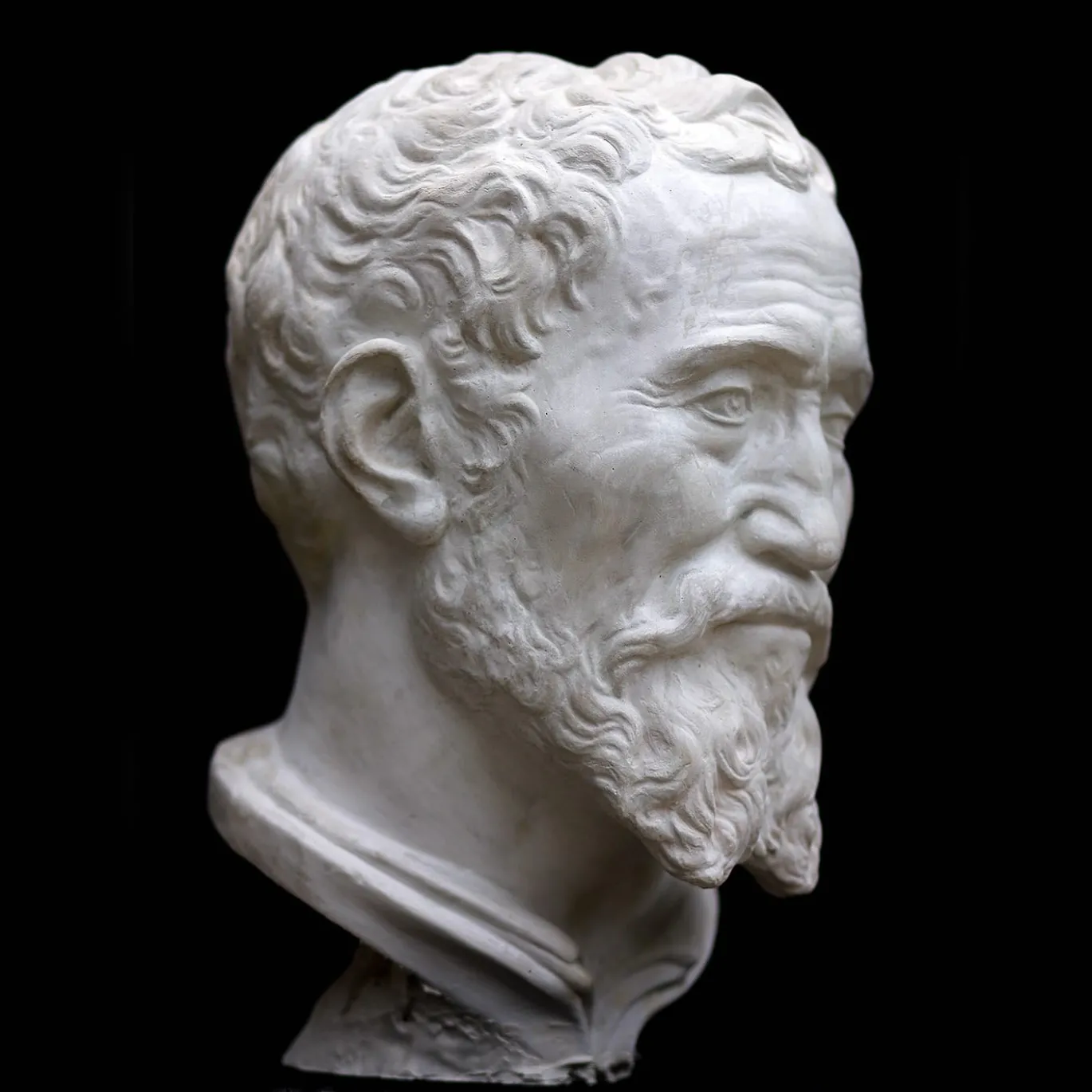 Busto Michelangelo in Gesso Bianco