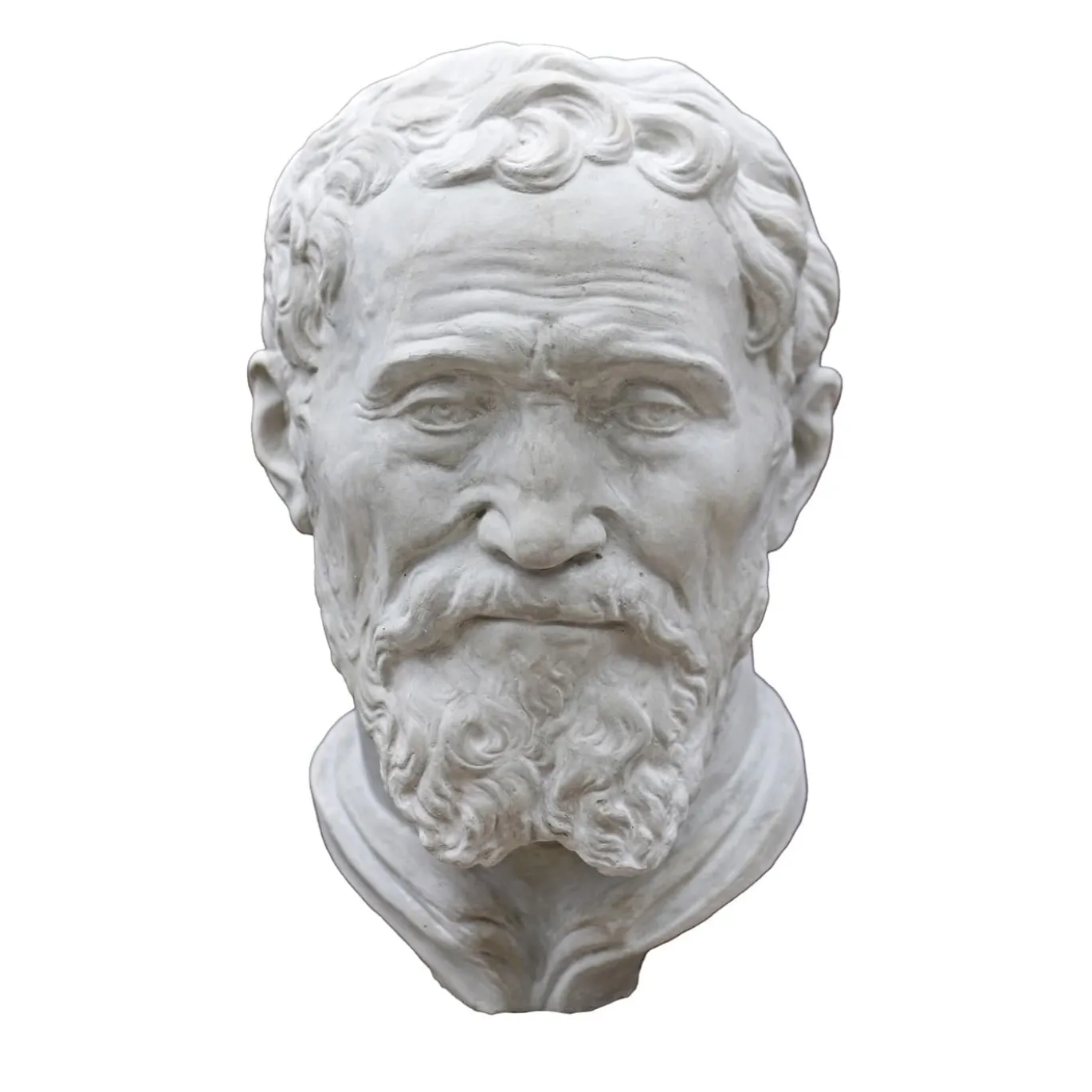 Busto Michelangelo in Gesso Bianco