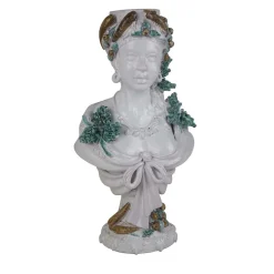 Busto scultura invernale in ceramica