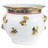Cachepot a mosaico bianco